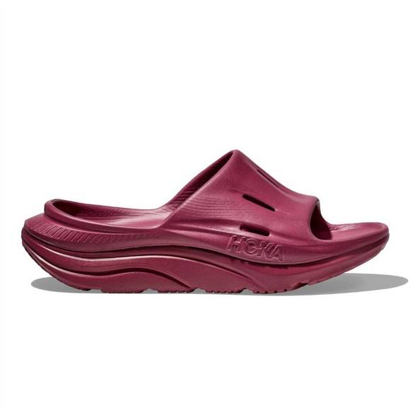 NEW HOKA women's ora recovery slide sandal in beet - Picture 1 of 5
